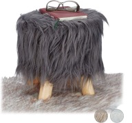 Taboret Relaxdays odcienie szarości 31 cm