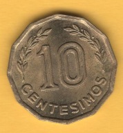 (1UR16) Urugwaj 10 centésimos, 1976