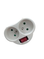 Adapter 2 gniazda z wyłącznikiem – rozdzielacz 3680W NOWY