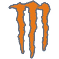 Naklejka z Logo MONSTER Pazur XL 33x47 cm Bez Tła 18 Kolorów Nalepka Znak