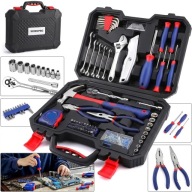 Zestaw narzędzi WORKPRO 106szt Cr-V walizka grzechotka śrubokręty klucze