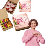 PREZENT NA DZIEŃ KOBIET PUDEŁKO NIESPODZIANKA OPAKOWANIE BOX NA SŁODYCZE