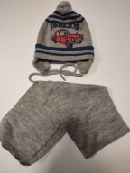 KOMPLET CHŁOPIĘCY CZAPKA + SZAL AGBO r. 44-46 nr 856