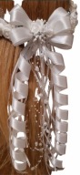 WIANEK KOMUNIJNY BIAŁY REGULOWANY śliczny z perełkami