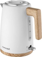 Czajnik Elektryczny Nowoczesny Elegancki Stal Nierdzewna 1,7L Biały Concept