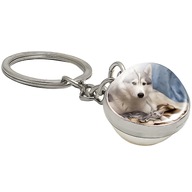 Brelok do kluczy/ka - Siberian Husky - ozdoba zawieszka plecak, portfel