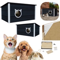 BUDA DLA KOTA LEGOWISKO SCHRONIENIE NA ZIME DLA KOTOW OCIEPLONA DOMEK BUDKA