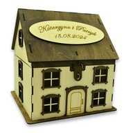 Domek na koperty życzenia ślubne skrzynka na koperty domek dom