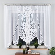 Firanka pojedyncza klasyczna biała 300x160 cm na żabki do kuchni/pokoju