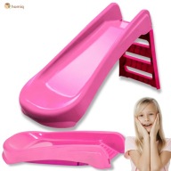 ŚLIZG ZJEŻDŻALNIA OGRODOWA DOMOWA DLA DZIECI SOLIDNA SKŁADANA RÓŻOWA MOCNA