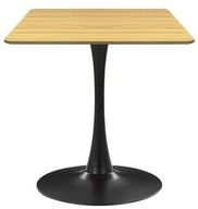 STÓŁ STOLIK KWADRATOWY LUGANO | Ciemny Blat | Metalowa Czarna Noga |70x70cm