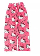SPODNIE DAMSKIE PIŻAMOWE DRESOWE HELLO KITTY RÓŻOWE CIEPŁE M