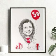 Karykatura z fotografii – format A3
