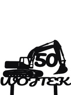 topper na tort dekoracja urodziny personalizacja KOPARKA!!!