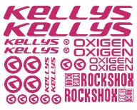 KELLYS _ NAKLEJKI _ RÓŻOWY POŁYSK