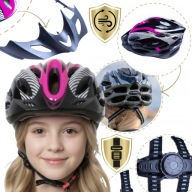 KASK ROWEROWY ROWERU HULAJNOGI SPORTOWY REGULOWANY 54 62CM DZIECIĘCY DZIECI