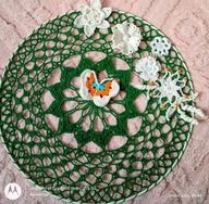 Serwetka .szydełkowa na obręczy met 30 cm