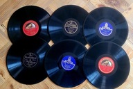 Płyta szelakowa 6 sztuk lata 30 XX w. Odeon Parlophone Columbia H M Voice