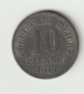 Niemcy 10 pfennig 1917 cynk
