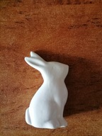 Figurka Zającek ceramiczny biały