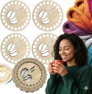 Baza pod podkładkę na kubek 4 szy. 10cm do szydełkowania sklejka 3mm grawer