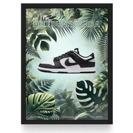 Plakat Nike Dunk "Panda"/Jungle/ (Czarna/Biała Ramka)
