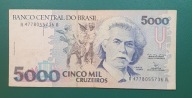 5000 Cruzeiros 1993-99 seria AA banknot Brazylia