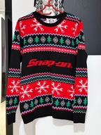 Ś Sweter BCJ świąteczny Bożonarodzeniowy śnieżynki choinki itp M