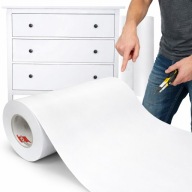 OKLEINA MEBLOWA SAMOPRZYLEPNA BIAŁA MAT DO SZAFEK BLAT ROLKA 50 X 200 CM