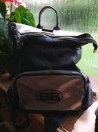 TOREBKA PLECAK CZARNO - ZŁOTY JAK NOWY