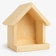 Drewniany karmnik dla ptaków budka lęgowa ogrodowa świerk
