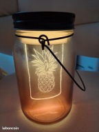 Lampion latarenka ozdobna lampa LED w słoiku zasilanie baterie AAA Timer