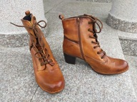 BUGATTI nr 41 wygodne brązowe botki skóra