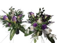 Komplety Na Nagrobek - Anioł W Kaliach Fioletowych Stojący