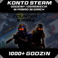KONTO CS2 CS:GO 1000H+, GODZINY W 30+ GRACH OSIĄGNIĘCIA