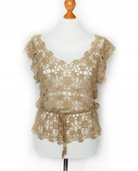 Bluzka Szydełkowa**Hande Made Kolor Kolor Cappuccino**S/M/L