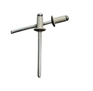 Nity zrywalne z łbem płaskim al/st 4x8 jasny szary szare 100 szt