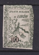 Łuków, opłata administracyjna 100 Marek, revenue,