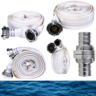 WĄŻ STRAŻACKI 2 CALE DO POMPY DO SZAMBA WODY 30M PARCIANY Z SZYBKOZŁĄCZAMI