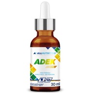 ALLNUTRITION ADEK DROPS 30ml ODPORNOŚĆ WZROK KOŚCI MIĘŚNIE ZĘBY WITAMINY