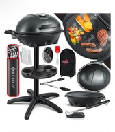 Elektryczny grill 2 w 1 z płytą grillową XXL z funkcją grilla stołowego,