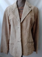 Marynarka skórzana beżowa - 42