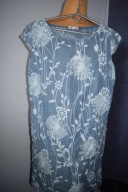 Made in iItaly Piękna sukienka z kieszeniami włoska lniana _40