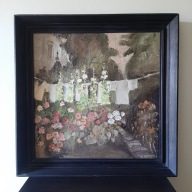 Obraz olej na płótnie 60×60 Halina Lerman "Malwy" 1983