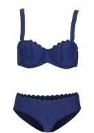 24223 BIKINI GRANATOWE USZTYWNIANE KOMPLET 2 CZĘŚCIOWY rozm. 40C