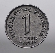 KRÓLESTWO POLSKIE, 1 FENIG 1918