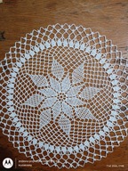 Serwetka .szydełkowa ok 40 cm - bielutka