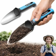 ŁOPATKA OGRODOWA METALOWA DO SADZENIA ROŚLIN GRZĄDEK SOLIDNA WĄSKA STALOWA