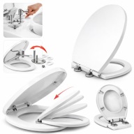 DESKA SEDESOWA WC WOLNOOPADAJĄCA UNIWERSALNA BIAŁA DO SEDESU MOCNA JAKOŚĆ