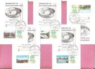 Argentyna 1978, MC FDC 5szt. Rosario, MUNDIAL, sport, football, piłka nożna